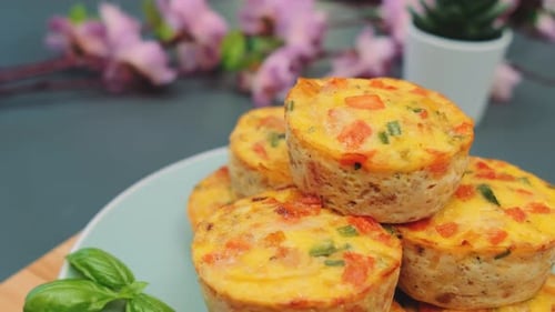 Soft and Delicious Vegetable Muffins with Cheese