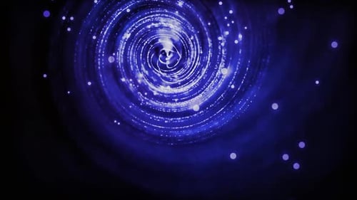 Cosmic Blue Swirling Particle Energy Loop Background