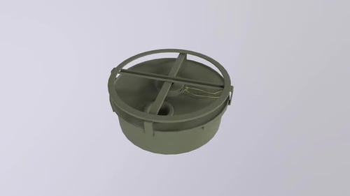 Contenedor utilitario verde redondo
