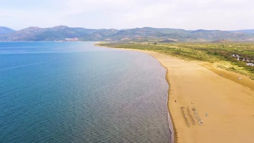 aerial view of empty beach
