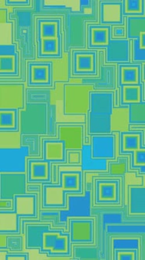 Abstract green and blue geometric digital data background.