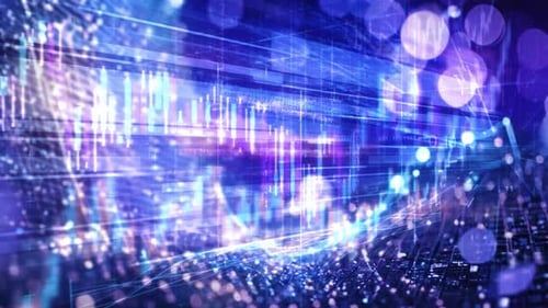 Futuristic Digital Data Stream Technology Background