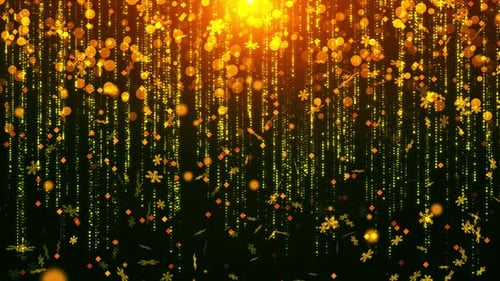 Golden Christmas Background Loop V6
