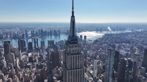 Empire State Building At Manhattan In New York United States.