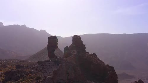 Aerial View Of Roque Cinchado In Teide National Park