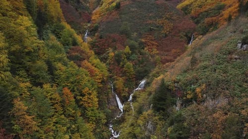 Autumn and Waterfall