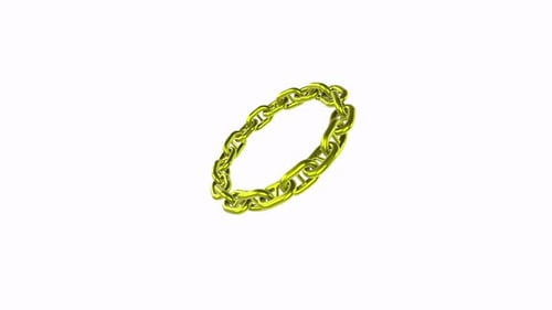 Chaîne circulaire jaune vif