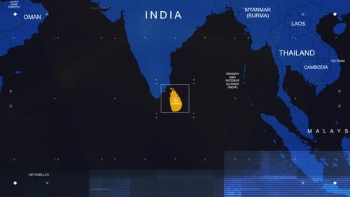 Futuristic Digital World Map Country Glitch Highlight