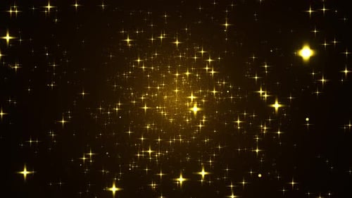 Yellow Flight Through The Magic Star Stream Background Vj Loop In 4K