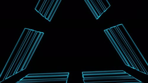 Abstract Neon Geometric Animated Backgrounds Pack