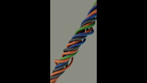 Fluid Animation of Intertwined Wires for Technology Concepts