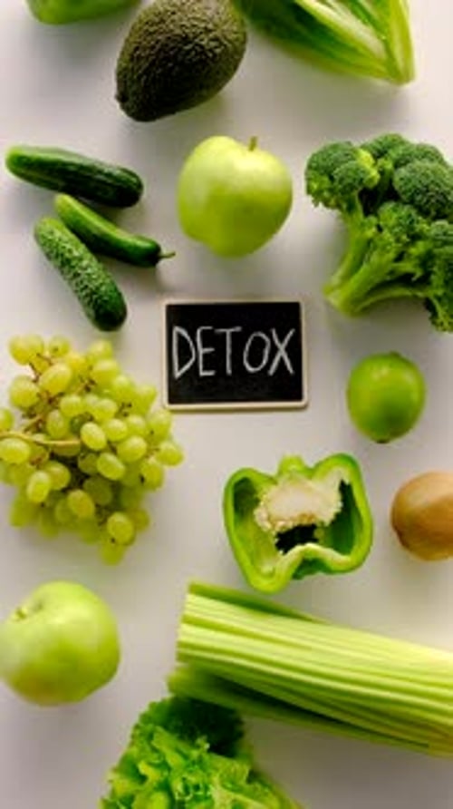 Green Foods for Detox Selective Focus