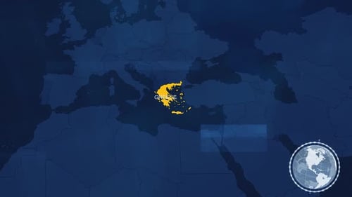 Greece Map With Effects
