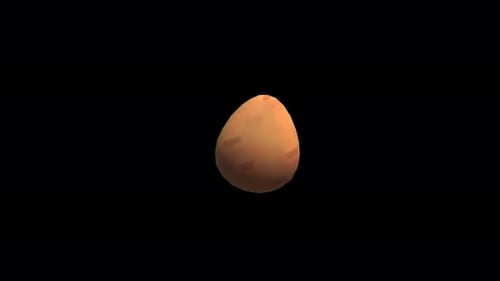 3D Animated Egg Rotation on Black Background