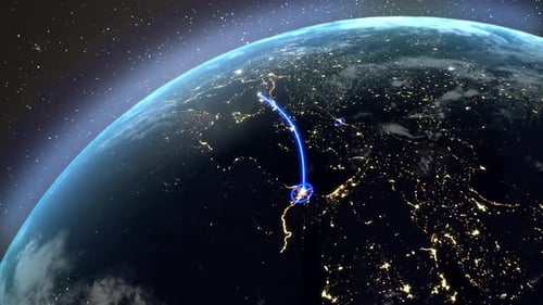 Global social connections of the world network. Modern business and technology, information exchange