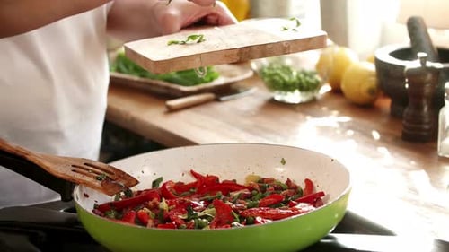 Chef Making Frittata