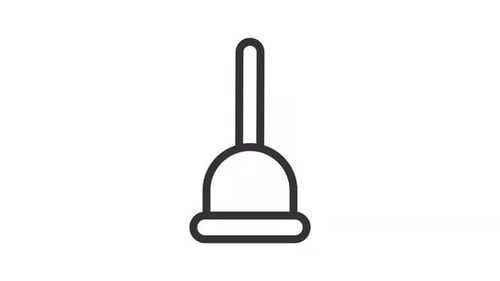 Animated plunger line icon