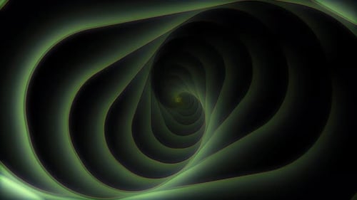 Hypnotic Tunnel Looping Background Green 4K