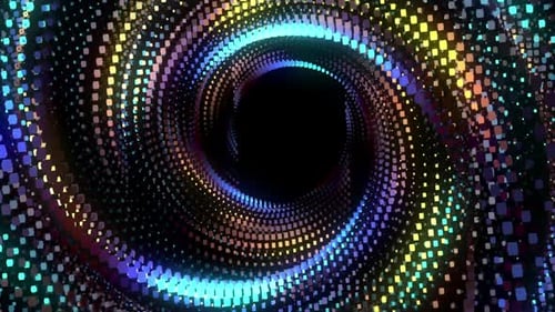 Array of Particles Rotation and Glow