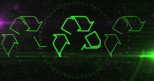 Digitales Konzept der Recycling-Symbolschleife