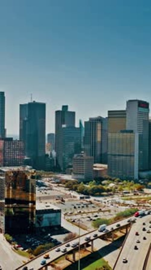 Exploring the vibrant skyline of Dallas from an aerial perspective