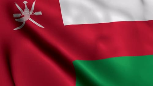 Oman Flag Waving Realistic Loopable Background Video