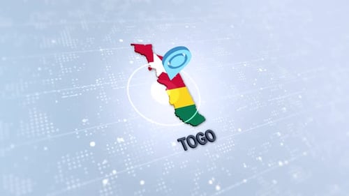 Togo Map With Marker