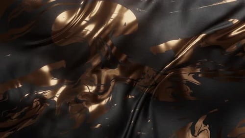 Cloth wave with Abstract gold black background