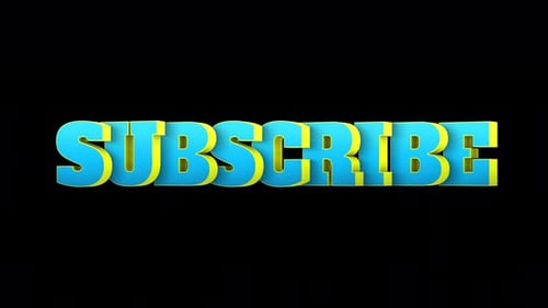 3D Subscribe Text Reveal with Modern Burst