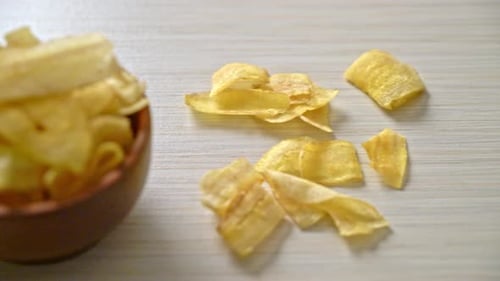 Bowl of Freshly Made Banana Chips