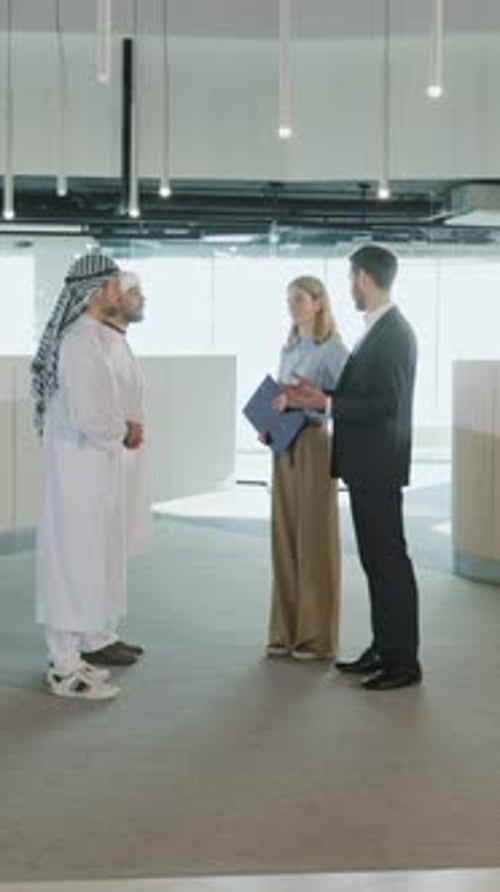 Business Professionals Meeting in Modern Office