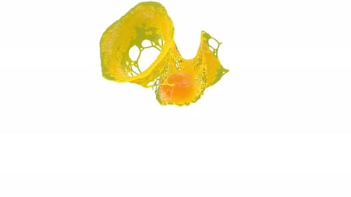 Abstract Yellow Orange Fluid Splashes Transition