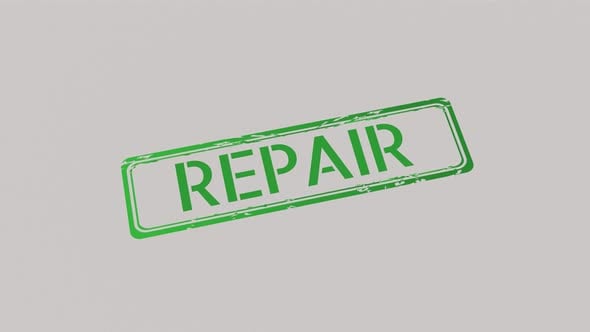 Repair Rubber Stamp Press with Distressed Grunge Effect, Infographics ...
