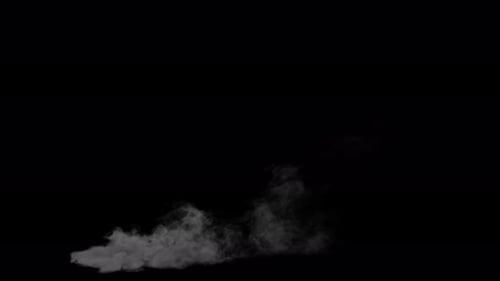 Smoke rising slowly on transparent background