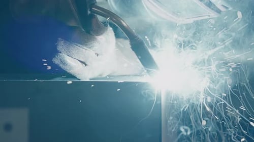 Metal Welding with Flying Sparks
