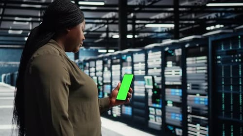 Data Center Engineer Upgrades Server Infrastructure Using Green Screen Tablet