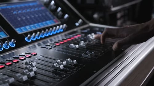 Electric Machine on Table for Working of Sound Designer or Club Dj