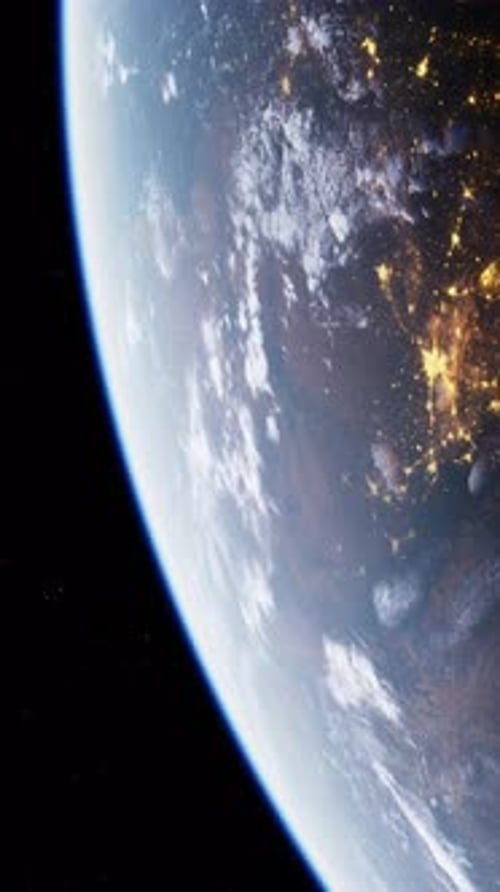 Earth Viewed From Space at Night