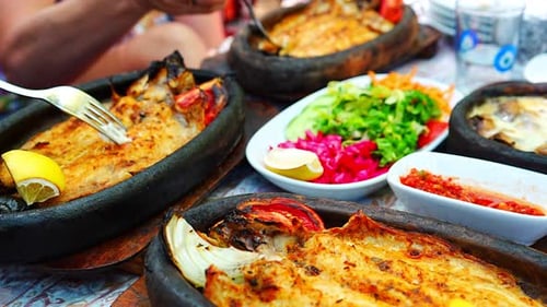 Fish Dish in Tropic Restaurants on the River
