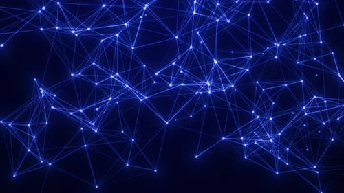 Abstract Glowing blue Plexus Network Connection Background, Digital Futuristic Plexus Network