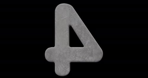 Stone 3D Numbers Loop