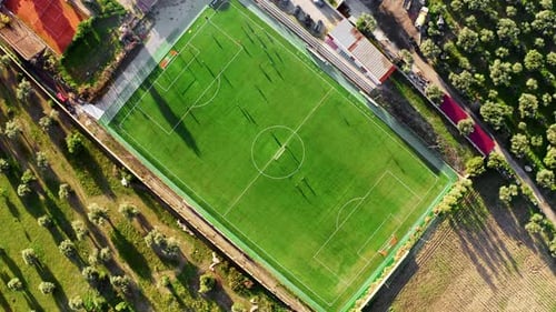 Soccer Field While Playing the Game Vertical Shoot