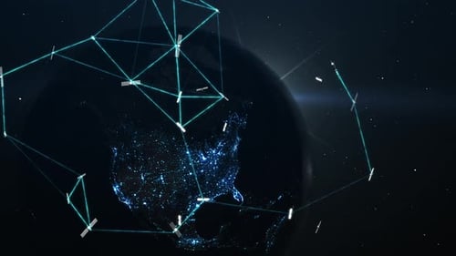 Lots of artificial satellites orbit the planet. Satellites transmit, broadcast digital signals.