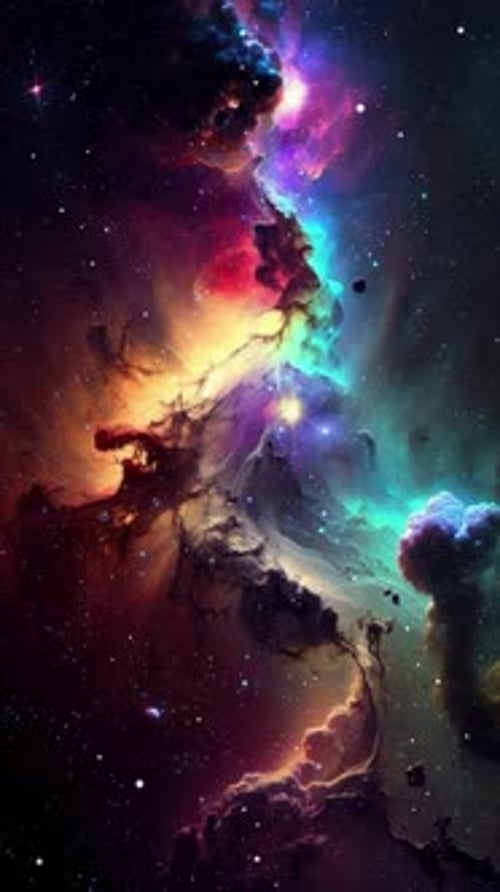 Abstract Cosmic Nebula Galaxy Animated Background
