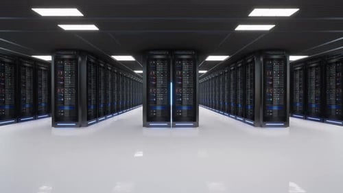 Sala de servidores de un centro de datos o ISP