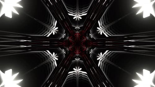 Rot-weißer geometrischer Neonstrobe-Cybertunnel-Hintergrund VJ Loop In 4K