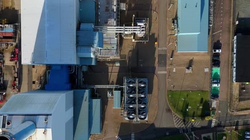 Aerial View of Industrial Complex in UK