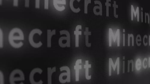 Pixelated Text Glitch Digital Scrolling Loop