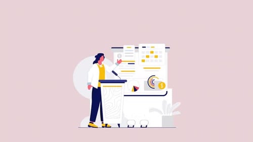 Animierte Szene für Geschäftspräsentation