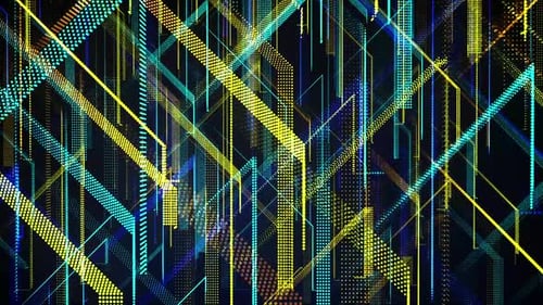 Futuristic Digital Grid Lines Looping Background Animation